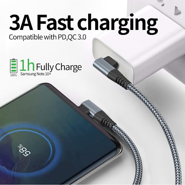 USB C till USB C-sladd Kabel GRÅ 1MSTYLE1 STYLE1 Grey 1mStyle1-Style1