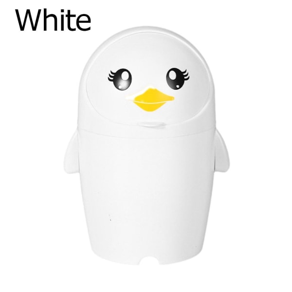 Desktop skraldespand Pingvin skraldespand HVID White