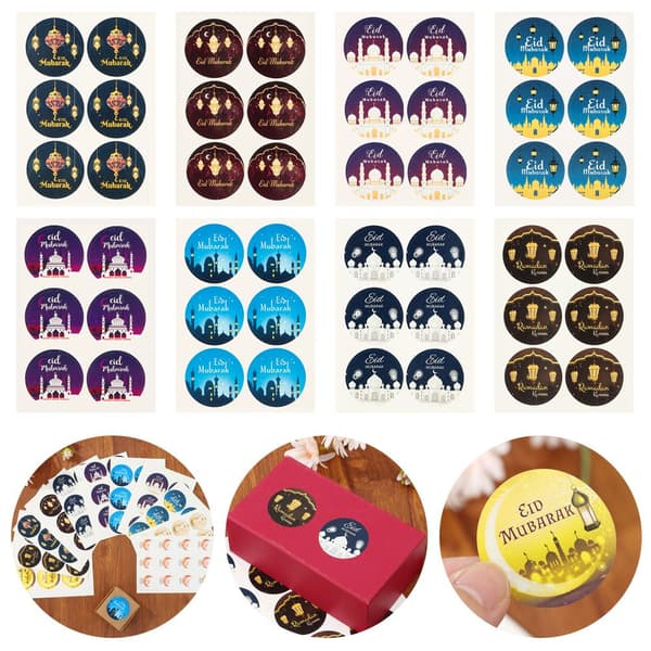Eid Mubarak Sticker Gaveæsker Forseglings Etiket 4