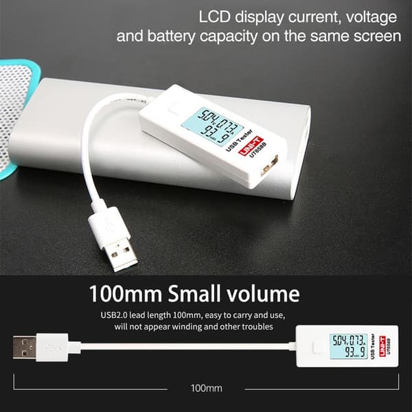 USB Tester Energimonitor Spændingsstrømdetektor