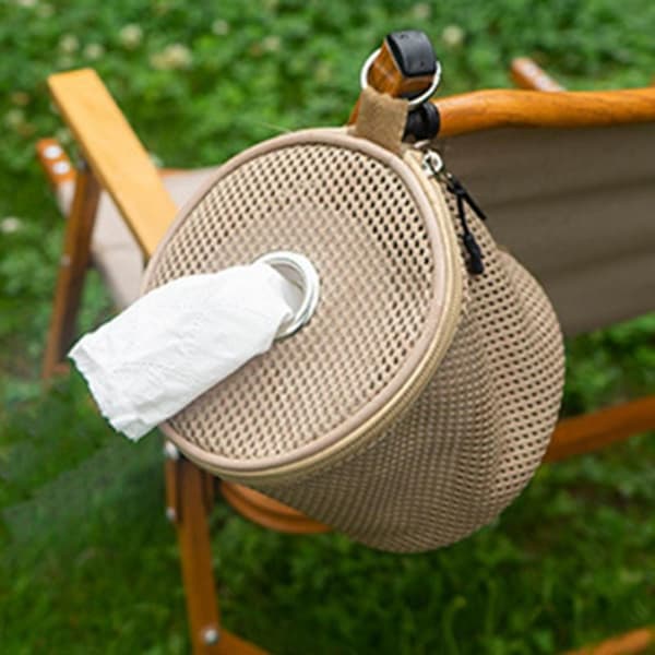 Camping Tissue Pump Paper Roll Opbevaringspose HVID White