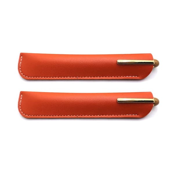 2 stk PU Læder Etui Penalhus Taske SORT Black