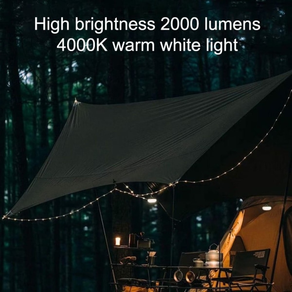 Infällbar Led Light String Camping Tape Lights KHAKI WARM khaki warm lights-warm lights
