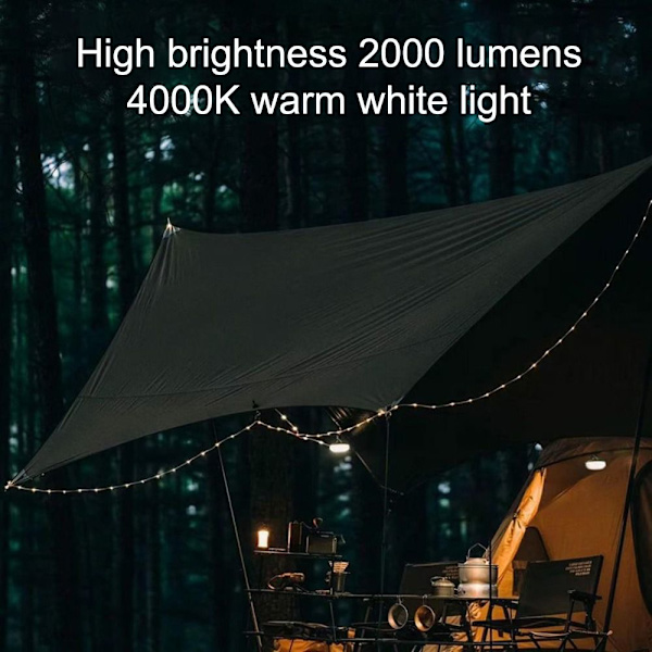 Udtrækkelige Led Lys String Camping Tape Lights KHAKI WARM khaki warm lights-warm lights