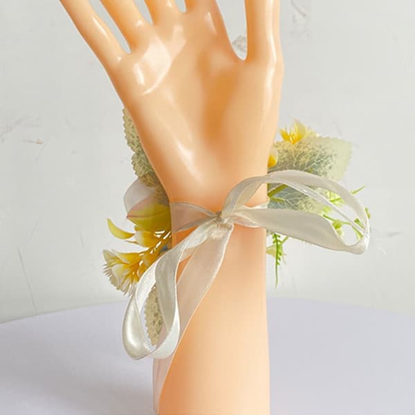 Rose handledsarmband brud handledsblommor VIT White