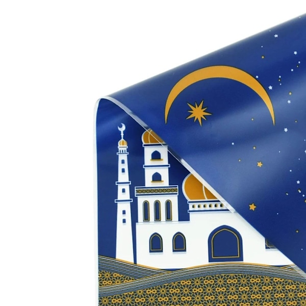 50 stk Eid Mubarak Gaveposer Plastpose BLÅ