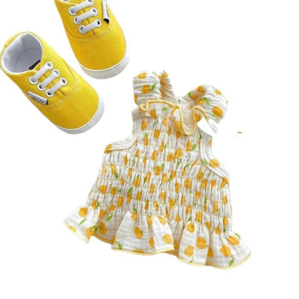 Pet Strawberry Dress Pet Hundetøj GUL L yellow L