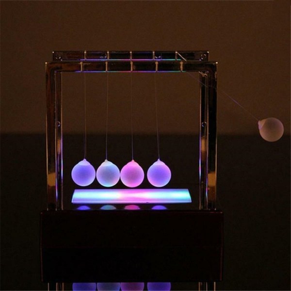 Lysande LED Light Up Ball Energy Cradle Home Science Leksaker