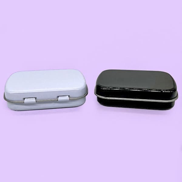 2stk Blikbokser Miniboks HVIT white