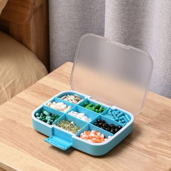 Weekly Pill Box Medicine Dispenser SVART black