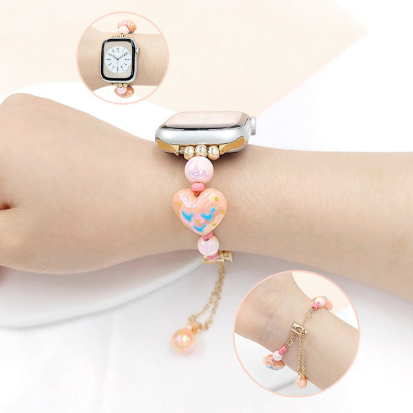 Pärlorm Smycken Armband VIT 38/40/41MM 38/40/41MM white 38/40/41mm-38/40/41mm