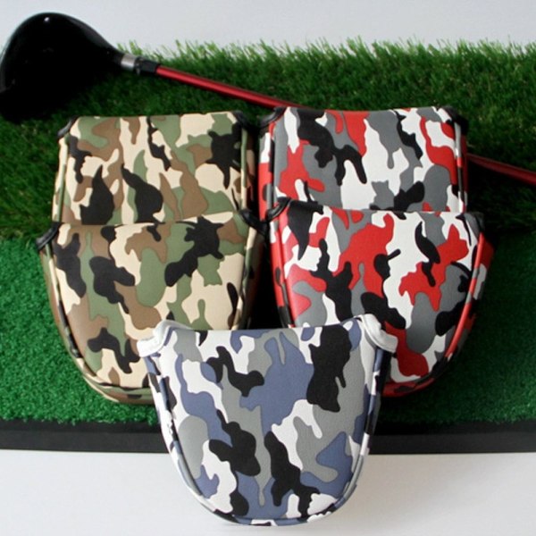 Golf Putter Head Cover Golf Club Covers RÖD HALVCIRKEL Red Semicircle-Semicircle