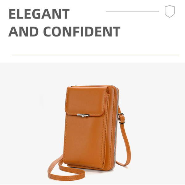 Telefon Crossbody taske RFID Anti Theft Pung PINK Pink