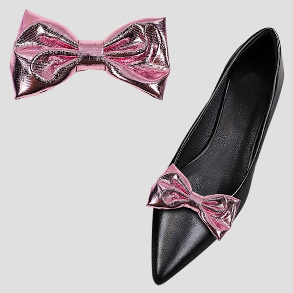 2kpl kenkäklipsi Kiiltävät koristeklipsit PINK pink