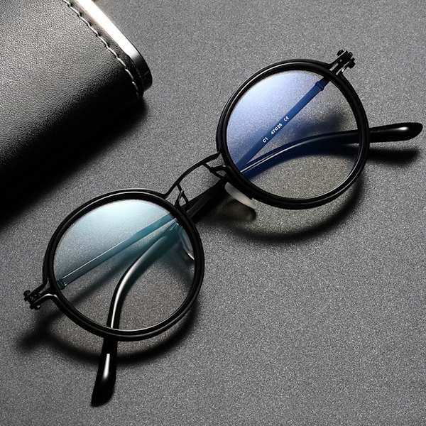 Anti-Blue Light Glasses Pyöreät silmälasit GOLD Gold