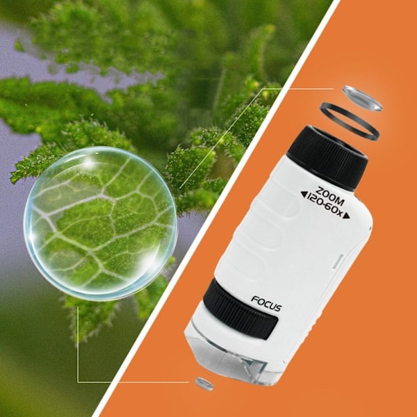 Kids Pocket Microscope Science Microscope VIT white
