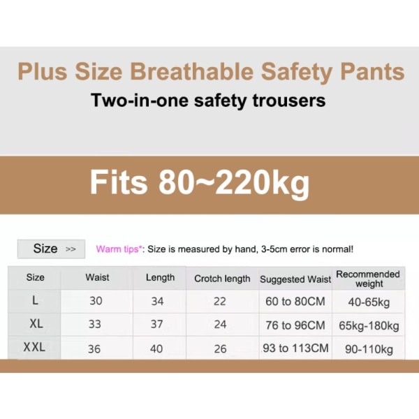 Safety Pants Anti Chafing Shorts WHITE XXL White XXL