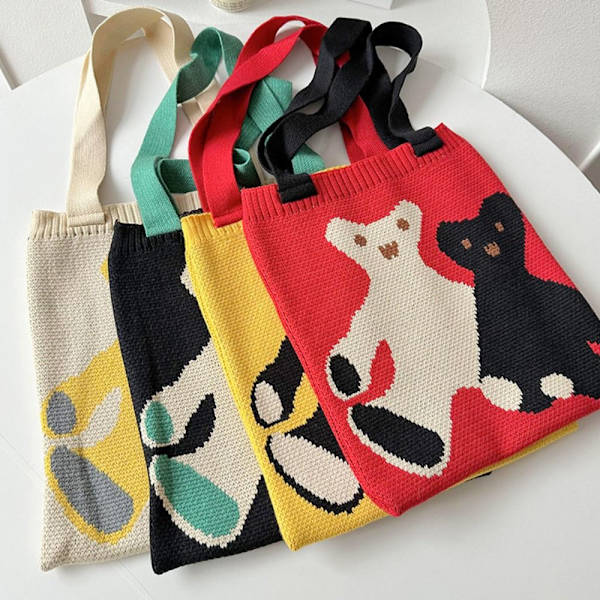 Käsin kudottu Bag Knot rannelaukku 3 3 3