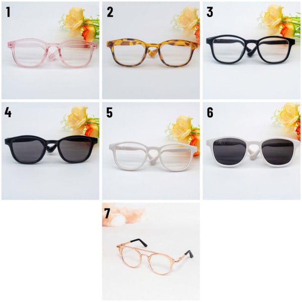 Søte innfatningsbriller Plysjdukkebriller 4 4 4