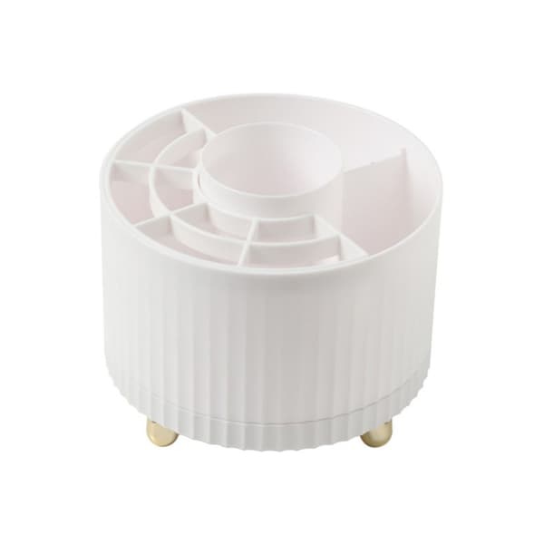 Desktop Storage Box Kosmetisk Organizer VIT White
