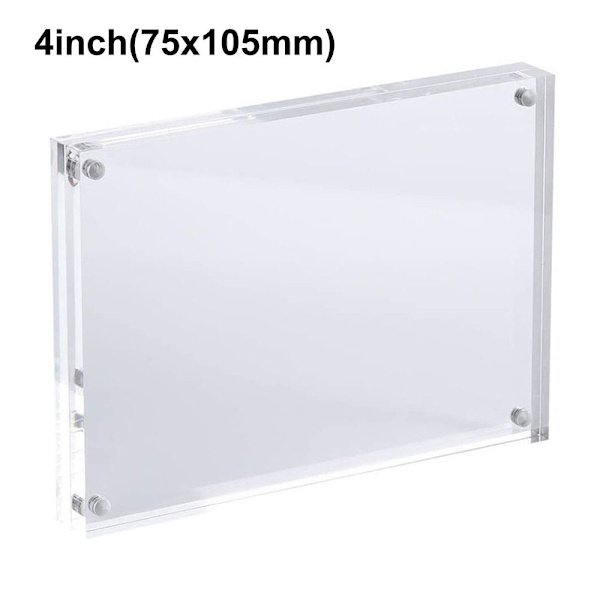 Magnetiska fotoramar i akryl 4 tum (75x105 mm) 4inch(75x105mm)