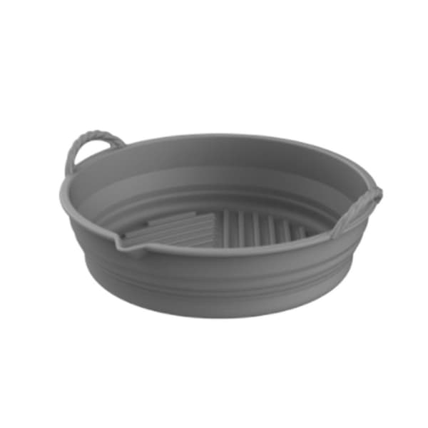 Pyöreä silikoniastia ilmakeittimelle GREY grey