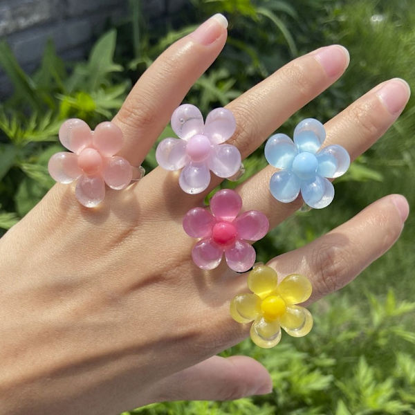 20st Hartsfingerringar Fingerringar DYPROSA Deep Pink