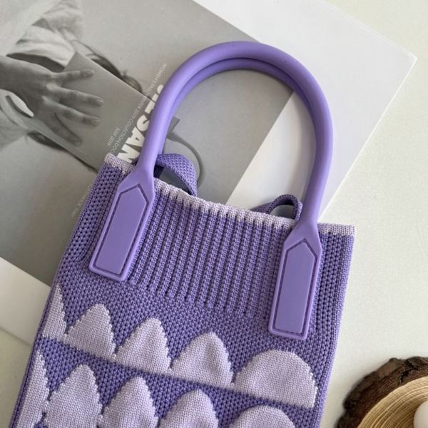 Kedjeaxel Crossbody-väska Stickad handväska för kvinnor RÖD red