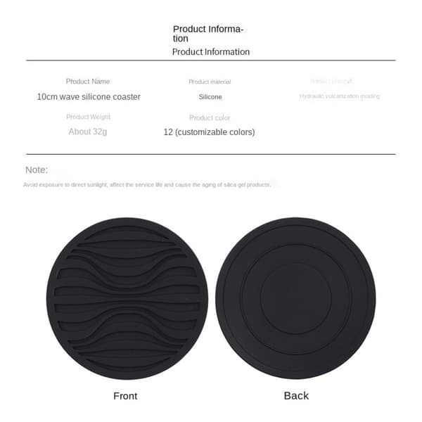 8 Stk Coasters til drinks Silikone Coasters Circular Coaster