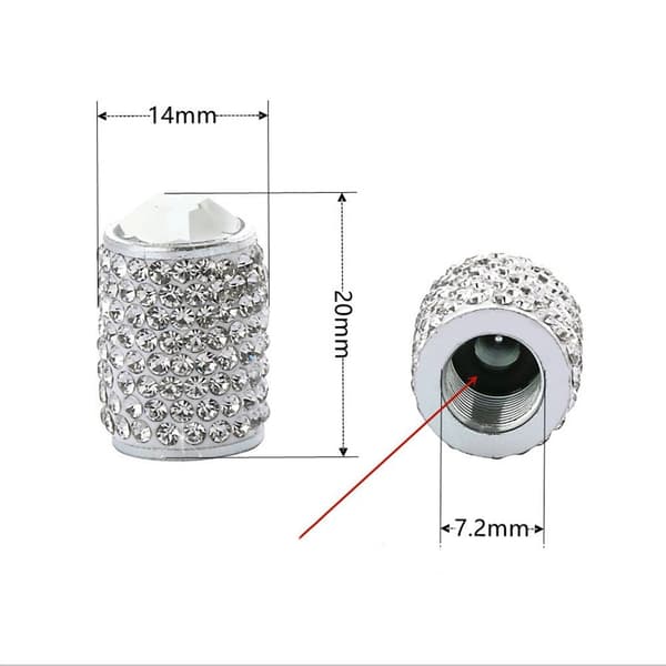 4 stk. ventilhette ventilkjerne deksel ROSA pink