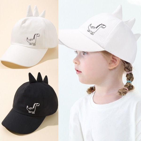 Dinosaur Baseball Caps Baby kiinteä aurinkohattu MUSTA black