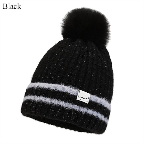 Vinterhue strikket kasket SORT black