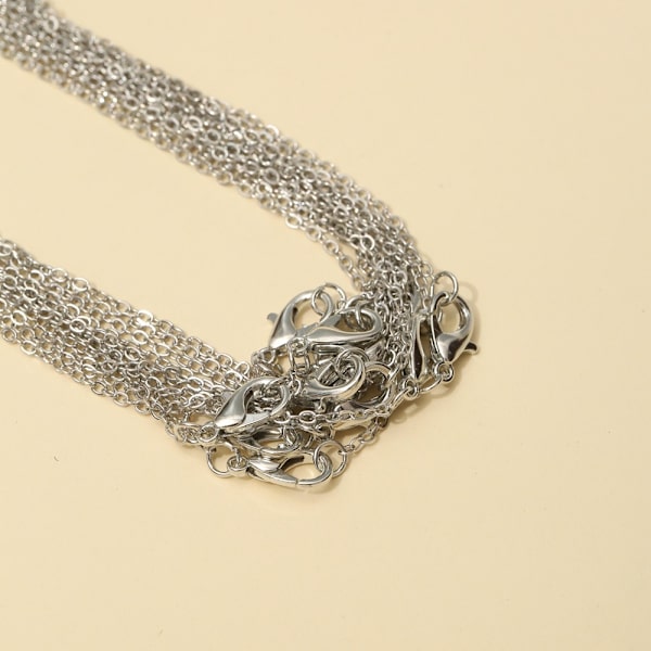 12 stk Halskæde Cross Chain Belagte snoede halskæder 12pcs