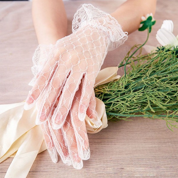 1 Par Lacehansker Bryllup Brudeshansker 3 3