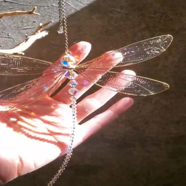 Dragonfly Pendant Sun Catcher DRIP GLUE STYLE DRIP GLUE STYLE Drip Glue Style