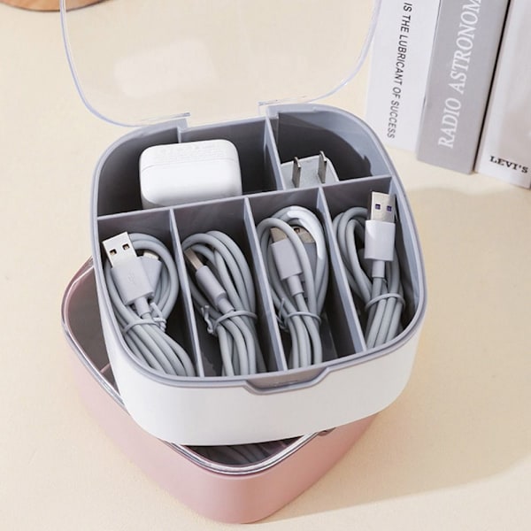 Datakabel förvaringsbox Organizer VIT white