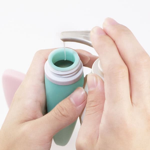 Resetoalettflaskor Kosmetiska förvaringsbehållare GRÅ 60ML Grey 60ml-60ml
