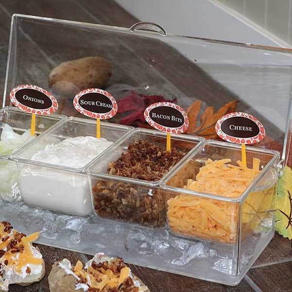 Condiment Server Organizer Isbeholdere Godteredispensersett