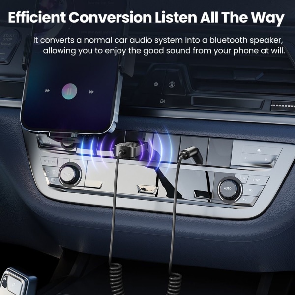 Langaton Bluetooth sovitin Autokaiutin HARMAA Grey