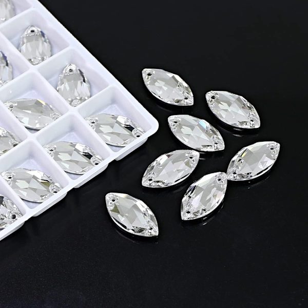 36stk Sy På Rhinestone Syning Sten Glas Rhinsten