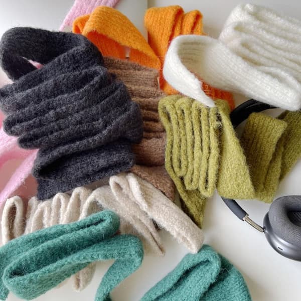 Ullscarf Dam Halsduk VIT white