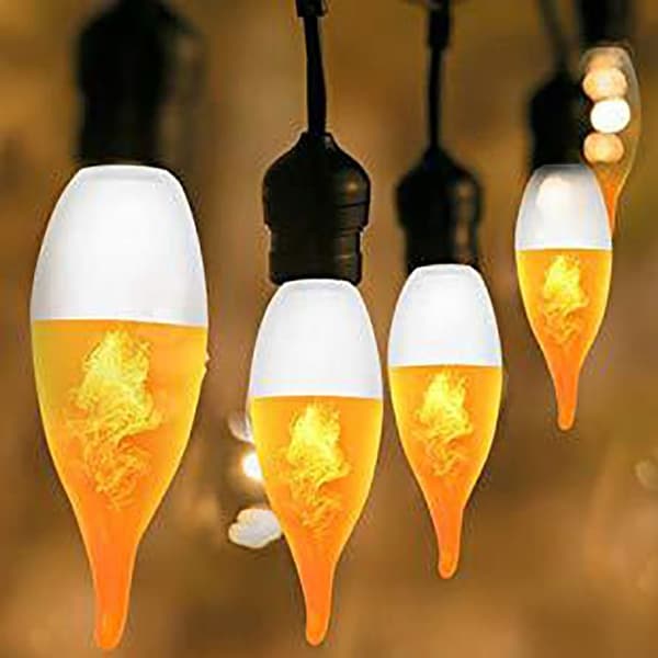 LED flamma glödlampor Candle Fire glödlampa E27B B E27B