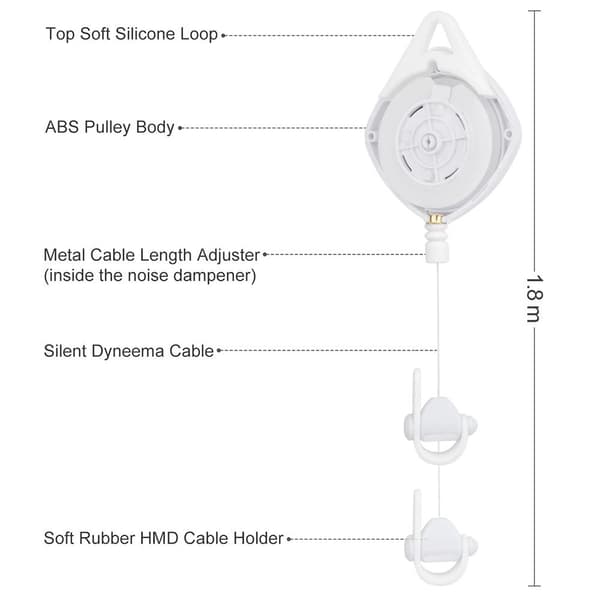 3st VR Cable Management VR Pulley System VIT white