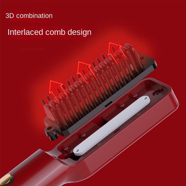 Glat krøllebørste Hår Hot Comb HVID white