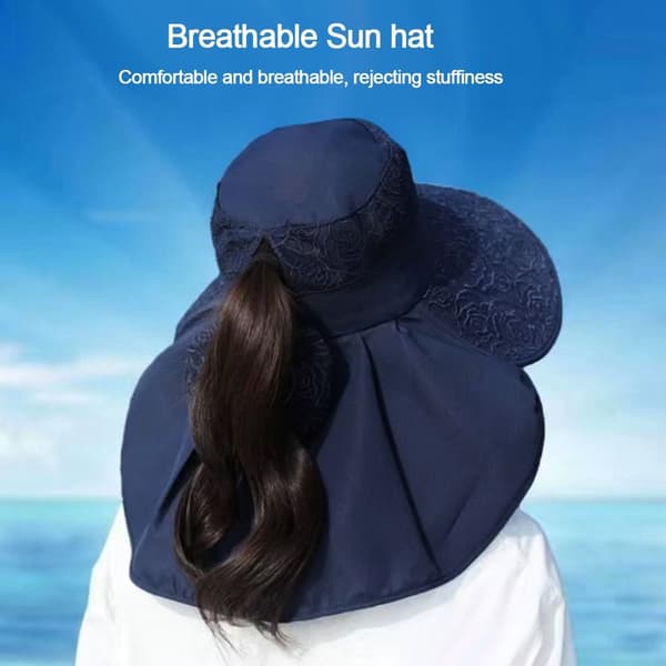 Solhat Damehatte NAVY BLÅ navy blue