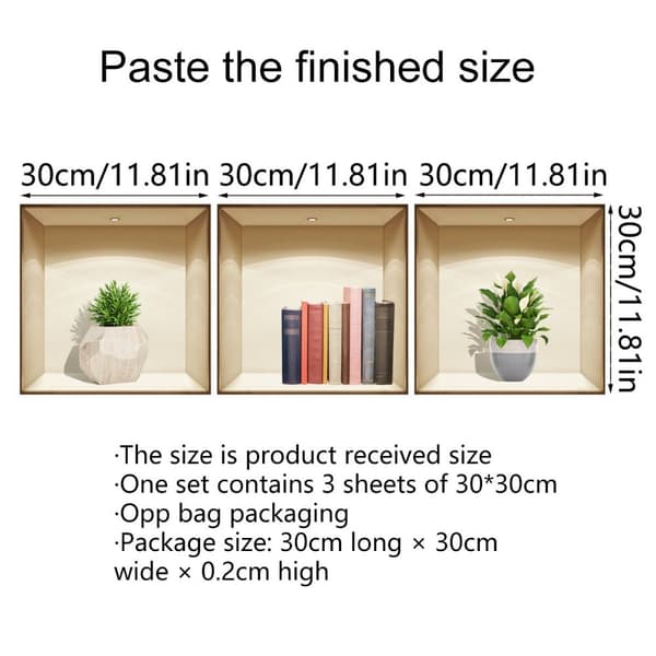 Wall Stickers 3D Decal 3 3 3