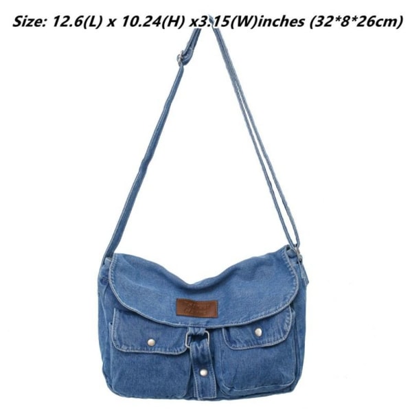 Denim Crossbody Bag Håndvesker LYS BLÅ Light Blue