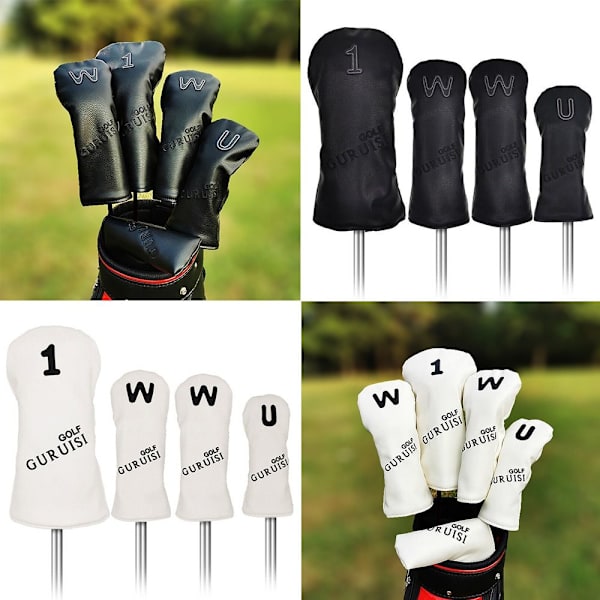 Golf Woods Head Cover Golf Club Cover WHITE 5 5 White 5-5