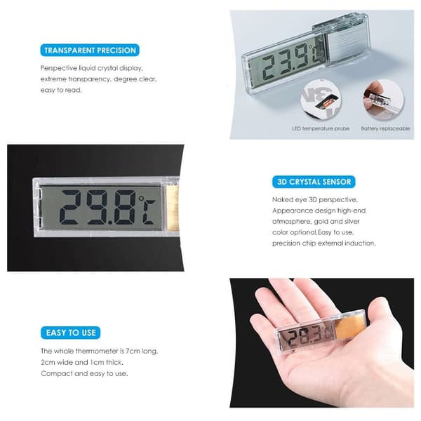 2ST Aquarium Termometer Fish Tank Termometer GULD 2ST 2ST Gold 2PCS-2PCS