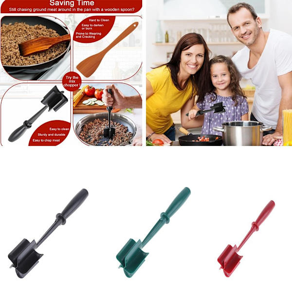 Køkken Kødhakker Food-Tool Masher Hakket oksekødsmaskine Red